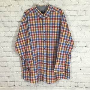 Cutter & Buck 2XB Plaid Button Up Shirt NWOT